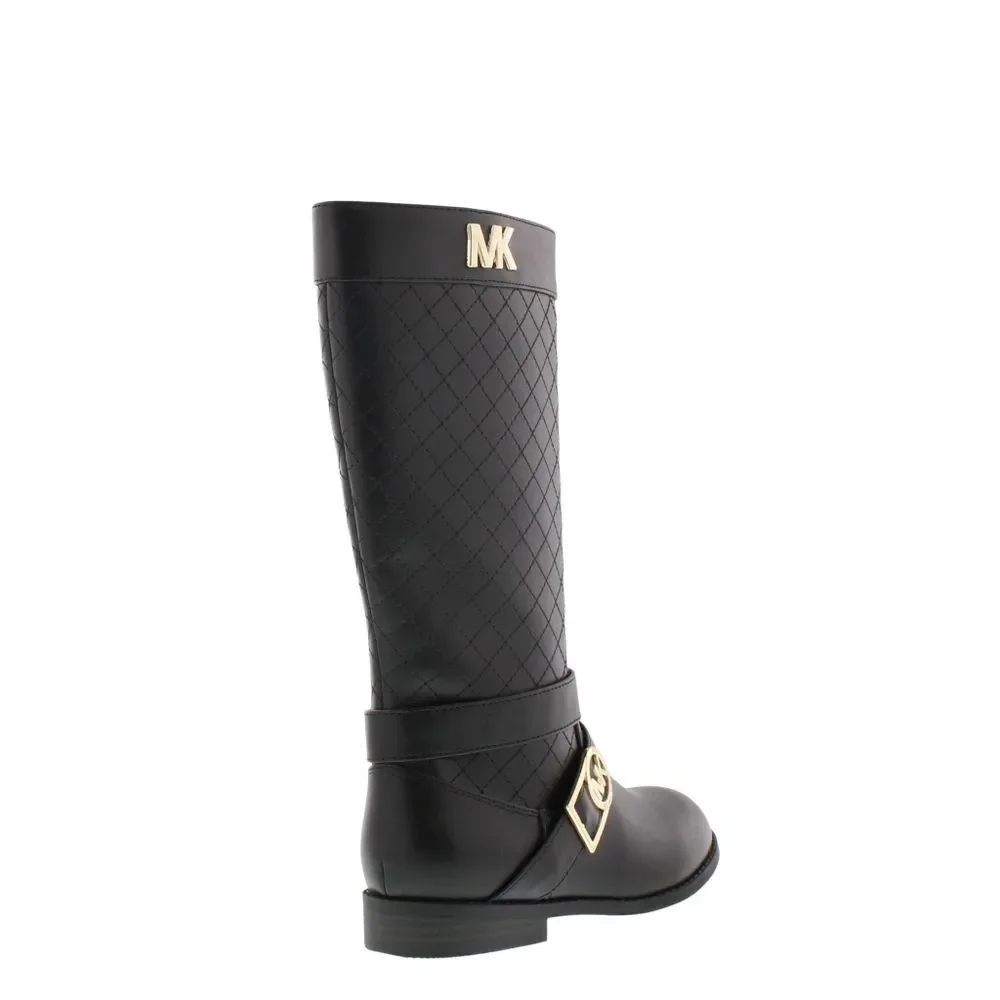 New! MICHAEL KORS Toddler Girls Black Quilted Tall Boots Riding Boots Size 7